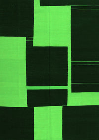 Abstract Green Contemporary Rug, con1699grn