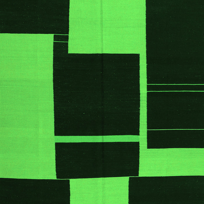 Abstract Green Contemporary Rug, con1699grn