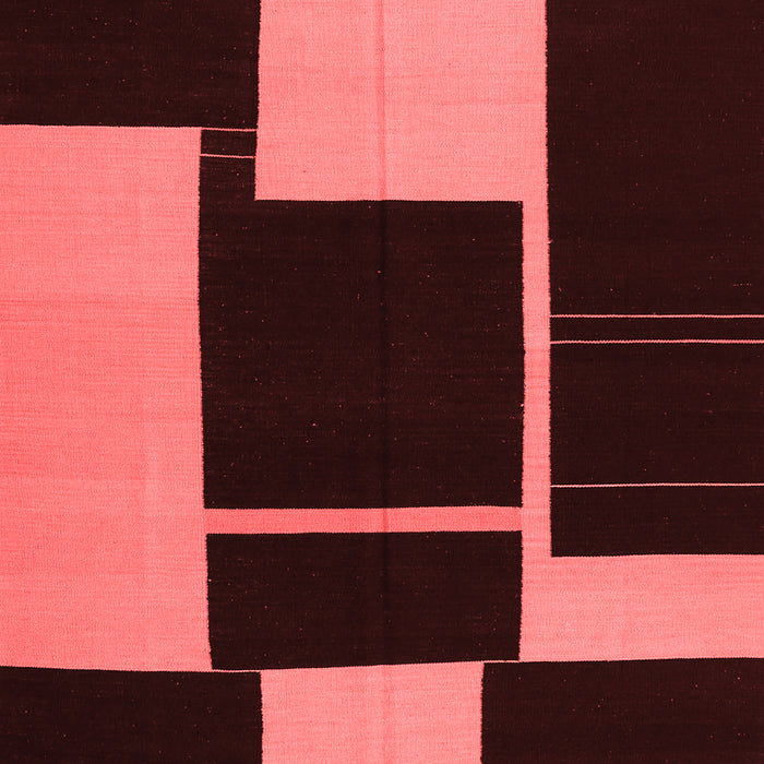 Abstract Red Contemporary Area Rugs