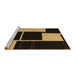 Sideview of Machine Washable Abstract Brown Contemporary Rug, wshcon1699brn