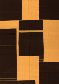 Abstract Orange Contemporary Rug, con1699org