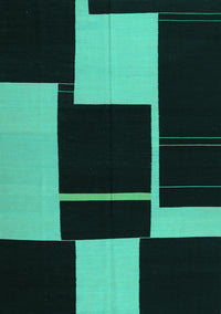 Abstract Turquoise Contemporary Rug, con1699turq