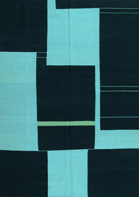 Abstract Light Blue Contemporary Rug, con1699lblu