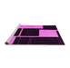 Sideview of Machine Washable Abstract Pink Contemporary Rug, wshcon1699pnk