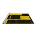 Sideview of Machine Washable Abstract Yellow Contemporary Rug, wshcon1699yw