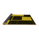 Sideview of Abstract Yellow Contemporary Rug, con1699yw