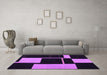 Machine Washable Abstract Purple Contemporary Area Rugs in a Living Room, wshcon1699pur