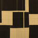 Square Abstract Brown Contemporary Rug, con1699brn