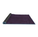 Sideview of Abstract Blue Contemporary Rug, con169blu