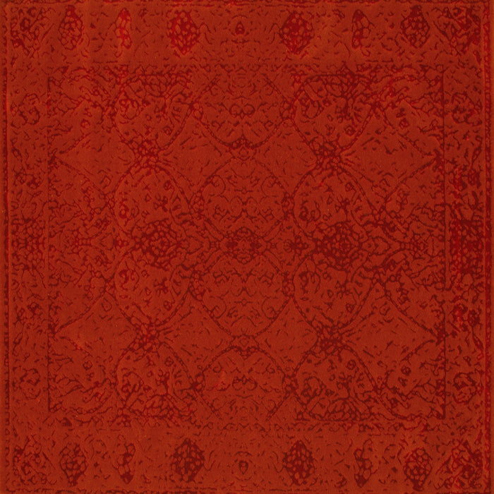 Square Abstract Yellow Contemporary Rug, con169yw