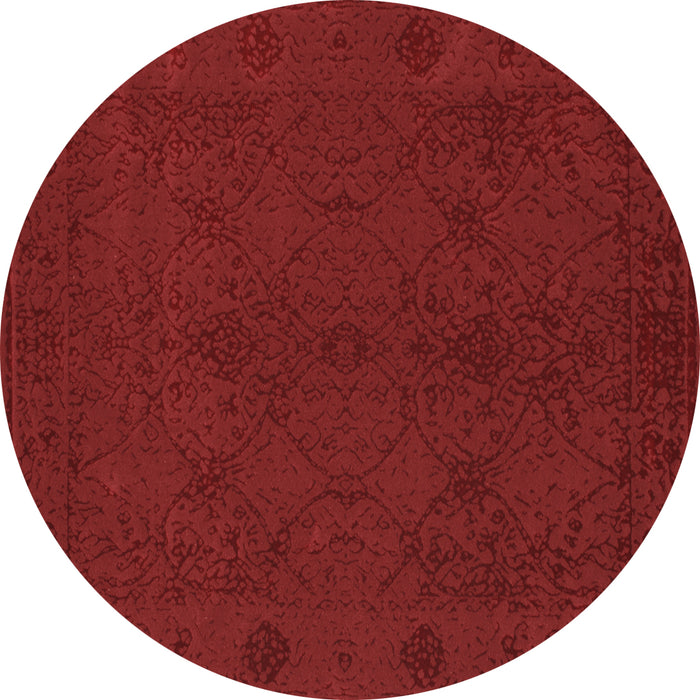 Round Machine Washable Abstract Brown Contemporary Rug, wshcon169brn