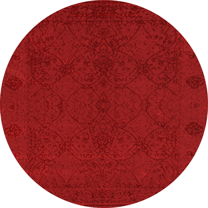 Square Abstract Orange Contemporary Rug, con169org