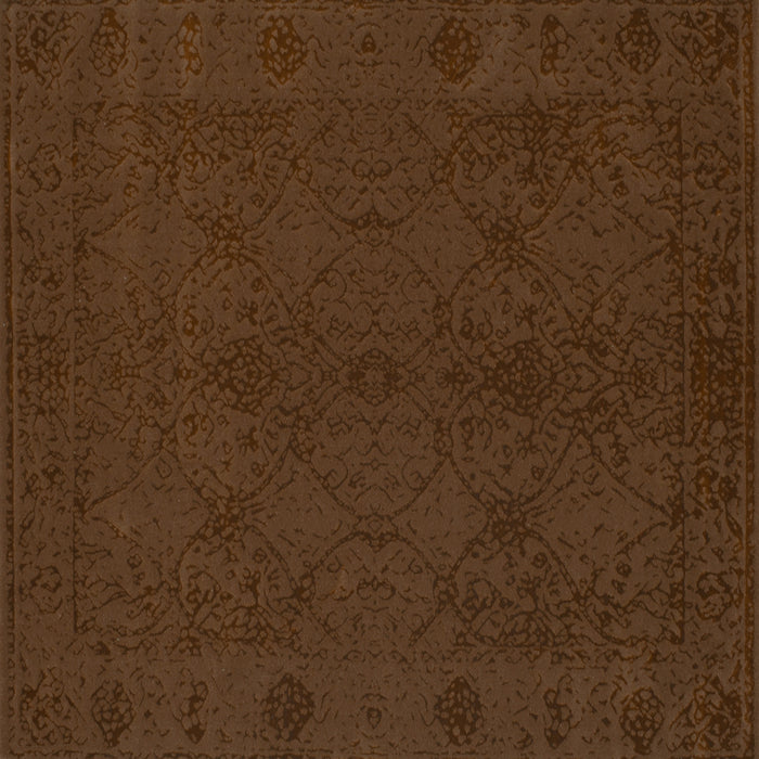 Square Abstract Turquoise Contemporary Rug, con169turq
