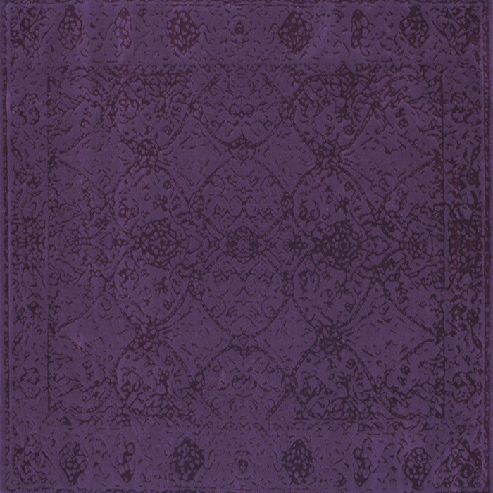 Square Abstract Blue Contemporary Rug, con169blu