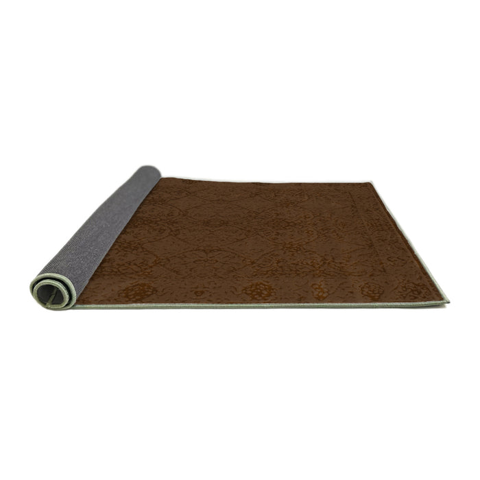 Sideview of Abstract Turquoise Contemporary Rug, con169turq