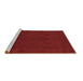 Sideview of Machine Washable Abstract Brown Contemporary Rug, wshcon169brn