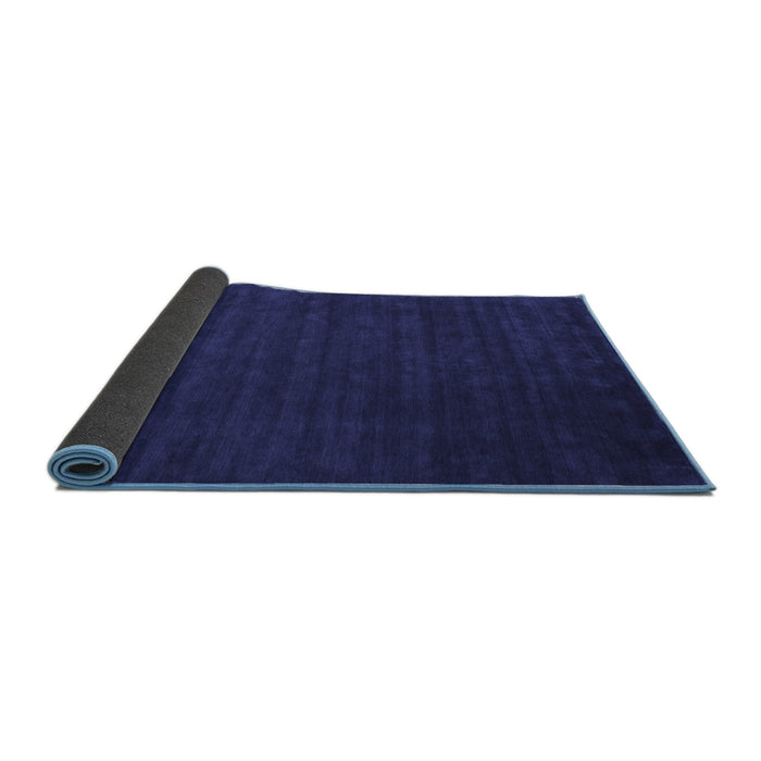 Sideview of Abstract Blue Contemporary Rug, con16blu