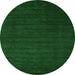 Machine Washable Abstract Green Contemporary Area Rugs, wshcon16grn