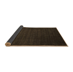 Sideview of Abstract Brown Contemporary Rug, con16brn