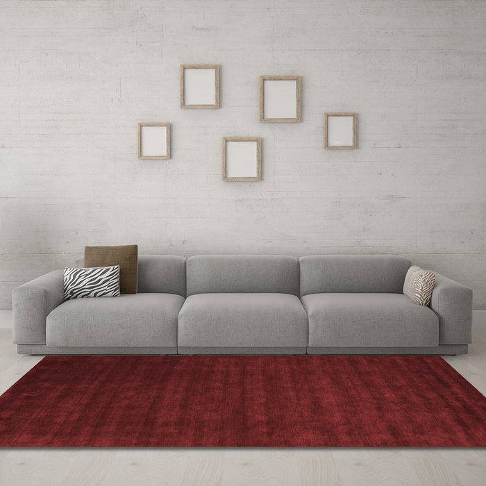 Contemporary Red Washable Rugs