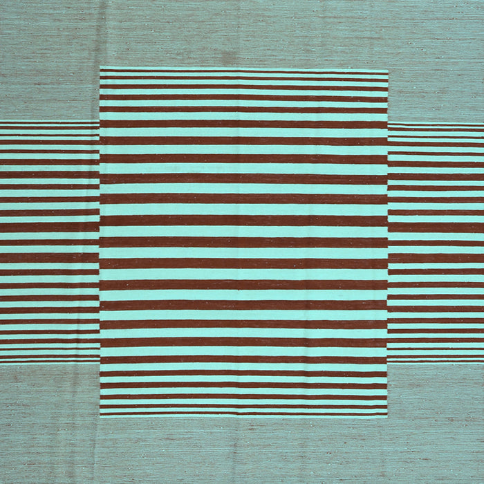 Square Abstract Light Blue Contemporary Rug, con1700lblu