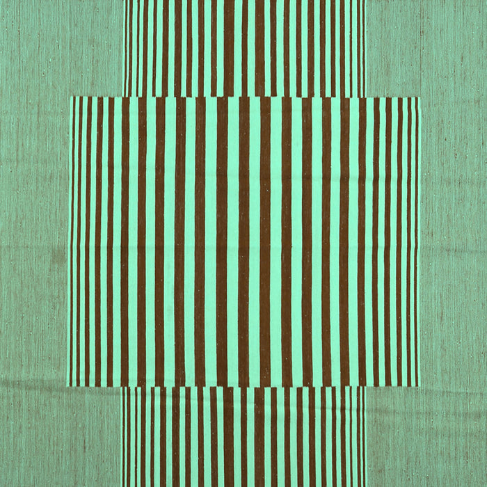 Square Machine Washable Abstract Turquoise Contemporary Area Rugs, wshcon1700turq