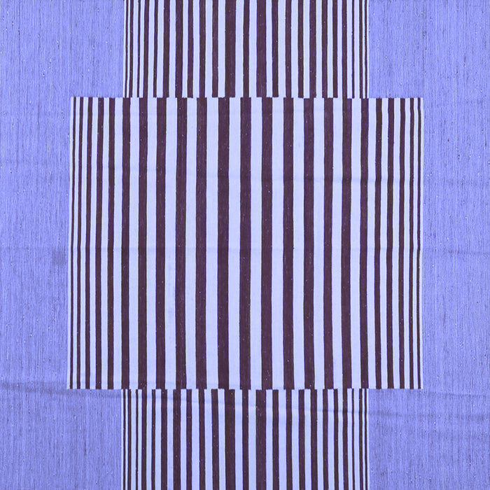 Square Abstract Blue Contemporary Rug, con1700blu