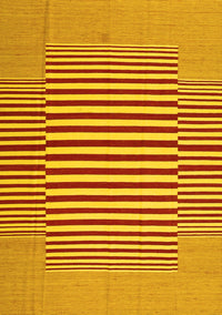 Abstract Yellow Contemporary Rug, con1700yw