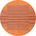 Square Abstract Orange Contemporary Rug, con1700org