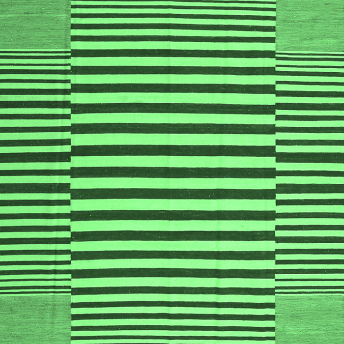 Machine Washable Abstract Emerald Green Contemporary Area Rugs, wshcon1700emgrn