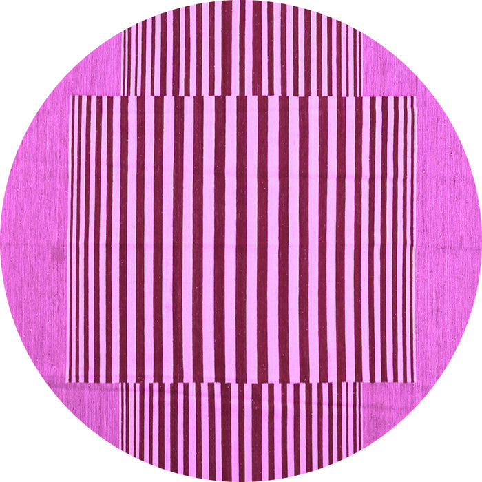 Round Machine Washable Abstract Purple Contemporary Area Rugs, wshcon1700pur