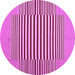 Round Machine Washable Abstract Purple Contemporary Area Rugs, wshcon1700pur