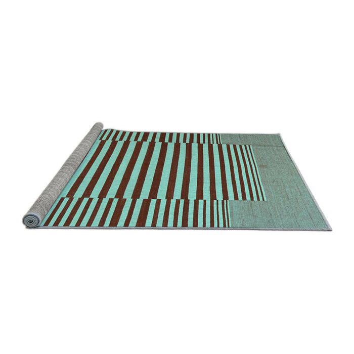 Sideview of Machine Washable Abstract Light Blue Contemporary Rug, wshcon1700lblu