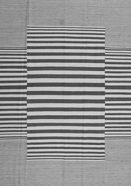 Abstract Gray Contemporary Rug, con1700gry