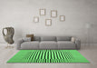 Machine Washable Abstract Emerald Green Contemporary Area Rugs in a Living Room,, wshcon1700emgrn