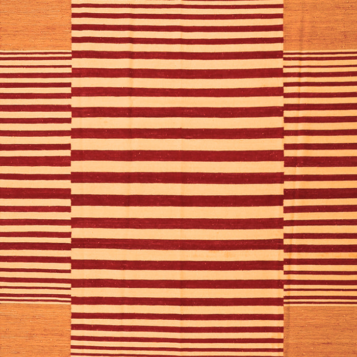 Serging Thickness of Machine Washable Abstract Orange Contemporary Area Rugs, wshcon1700org