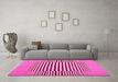 Machine Washable Abstract Pink Contemporary Rug in a Living Room, wshcon1700pnk