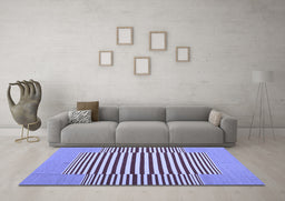 Machine Washable Abstract Blue Contemporary Rug in a Living Room, wshcon1700blu