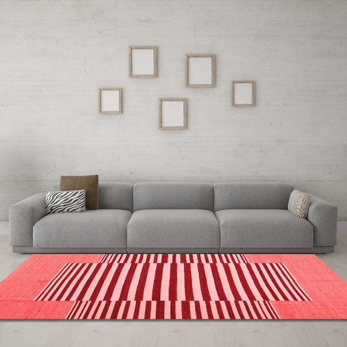 Contemporary Red Washable Rugs