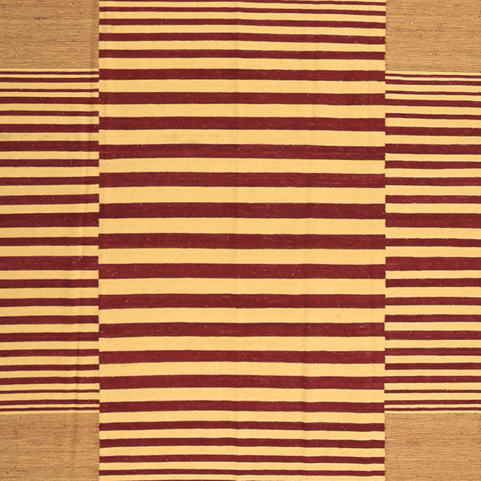 Machine Washable Abstract Brown Contemporary Rug, wshcon1700brn