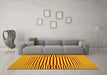 Machine Washable Abstract Yellow Contemporary Rug in a Living Room, wshcon1700yw