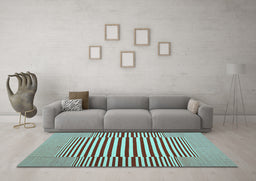 Machine Washable Abstract Light Blue Contemporary Rug in a Living Room, wshcon1700lblu