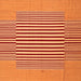 Serging Thickness of Abstract Orange Contemporary Rug, con1700org