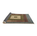 Thickness of Contemporary Khaki Green Modern Rug, con1701