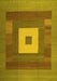 Abstract Yellow Contemporary Rug, con1701yw