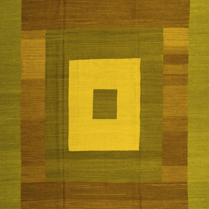 Abstract Yellow Contemporary Rug, con1701yw