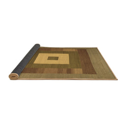 Sideview of Abstract Brown Contemporary Rug, con1701brn