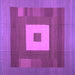 Square Abstract Purple Contemporary Rug, con1701pur