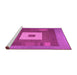 Sideview of Machine Washable Abstract Pink Contemporary Rug, wshcon1701pnk