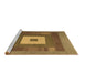 Sideview of Machine Washable Abstract Brown Contemporary Rug, wshcon1701brn